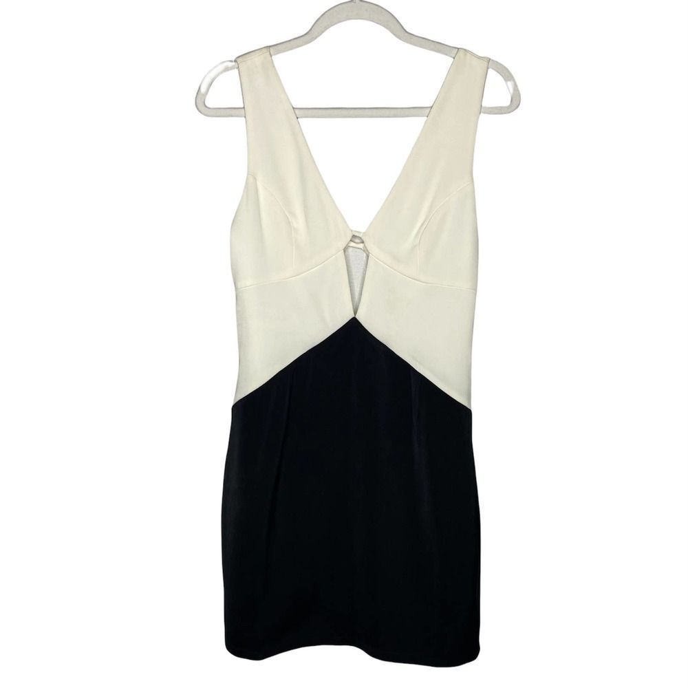 TOBI Sent With Love Color Block Sleeveless Cutout Bodycon Mini Dress Medium